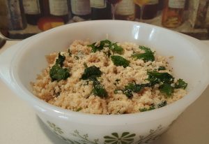 brown rice and kale