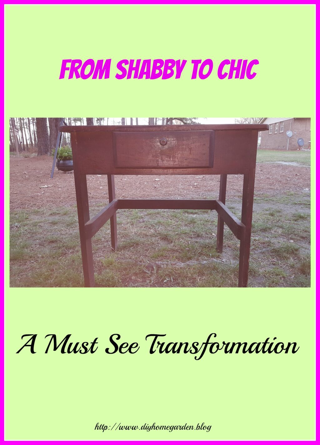 Antique Child’s School Desk Upcycled Into A Charming End Table