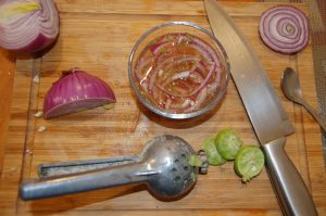 slice onion for carne asada
