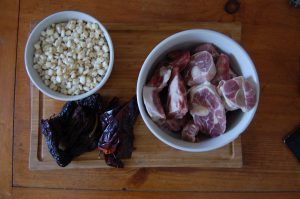 Mexican pozole ingredients