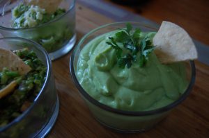 the homogeneous mix of guacamole