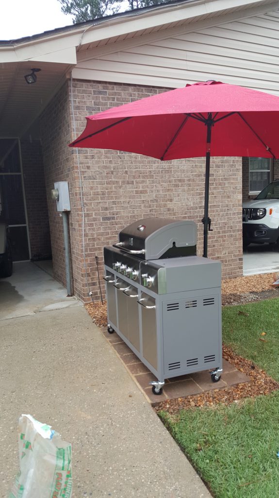 grill zone with patio pavers