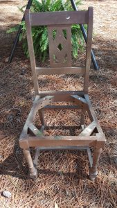 upcycle a broken chair into a planter