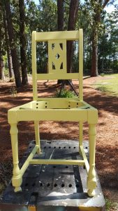 how to upcycle a chair into a planter