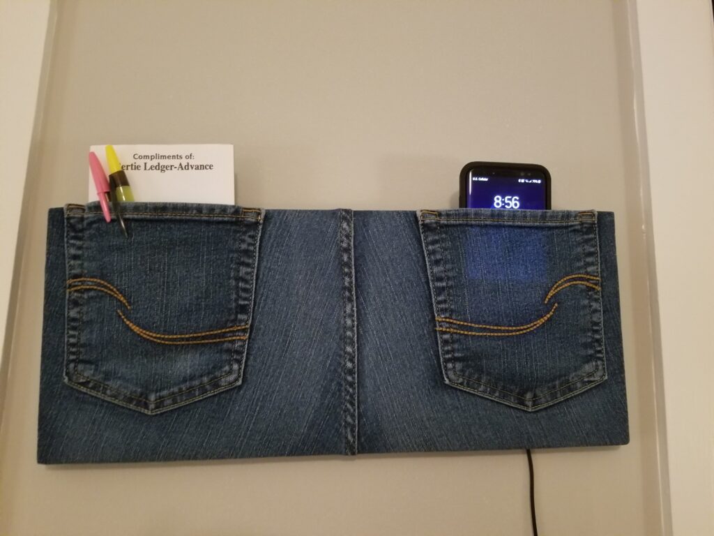 Upcycle Old Jeans into A Cell Phone Charging Station
