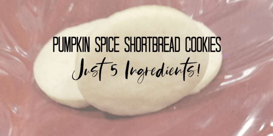 5 Ingredient Pumpkin Spice Shortbread Cookies