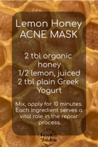 lemon honey acne mask