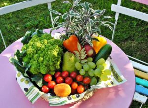 basket of fruits and vegetables