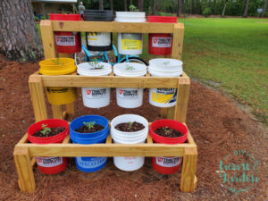 bucket planter stand