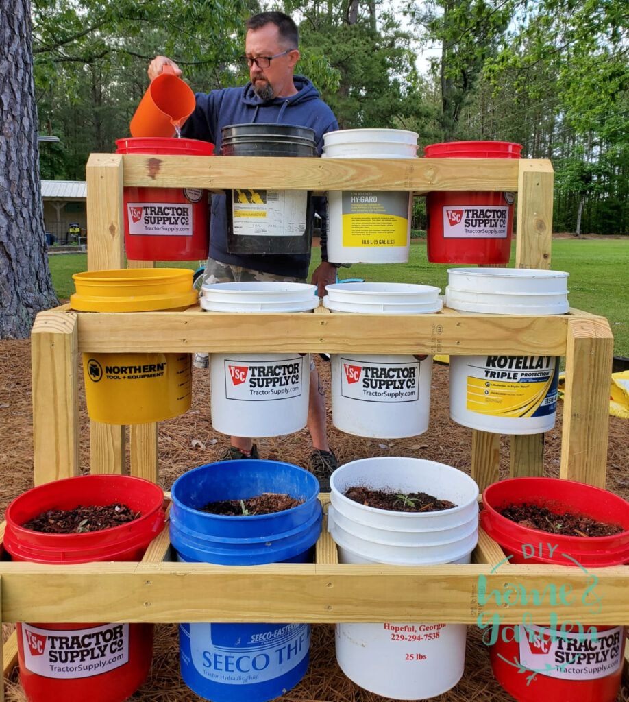Limited Garden Space? Build a Bucket Planter Stand in One Afternoon
