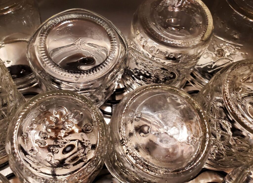 sterilized canning jars