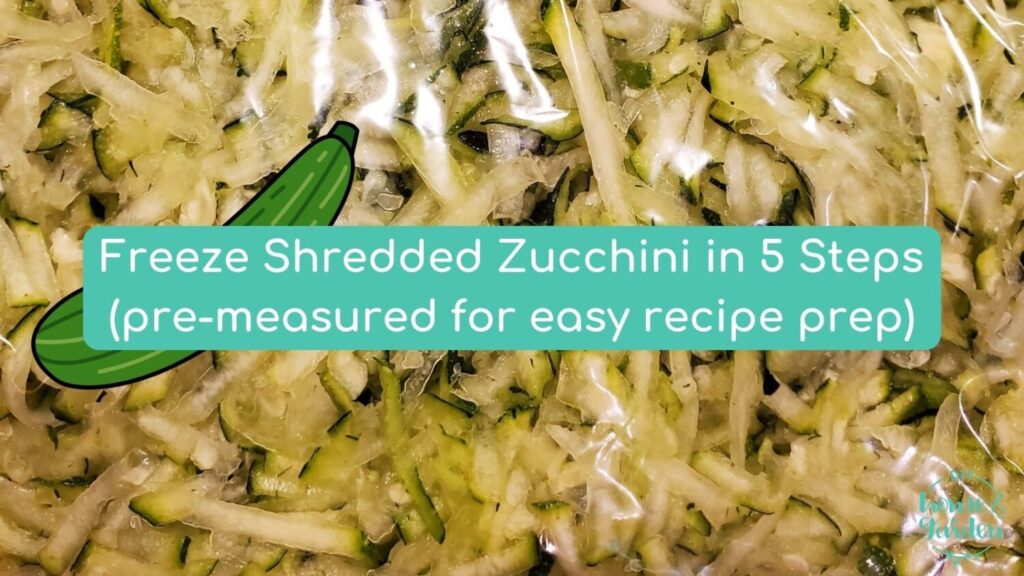 Freeze Shredded Zucchini in 5 Steps (pre-measured for easy recipe prep)